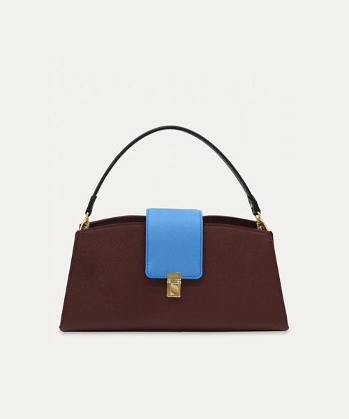 ショルダーバッグ Flap Trapezoid Leather Bag メンズ レディースの画像
