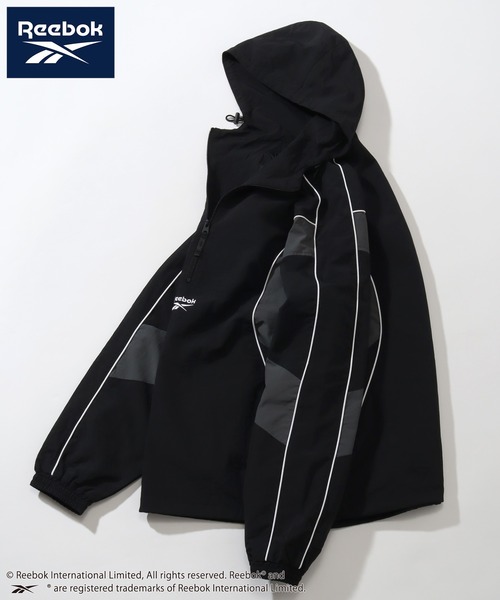 「Reebok」 ナイロンブルゾン M ブラック メンズ
