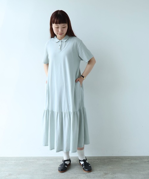 bulle de savon（ビュルデサボン） ワンピース 半袖 DEPEND天竺 polo 