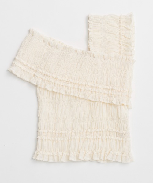 ブラウス シャツ 「2026Summer Pre-Order」クレープシャーリングトップス / Crepe Shirring Top レディースの画像