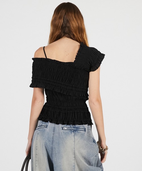 ブラウス シャツ 「2026Summer Pre-Order」クレープシャーリングトップス / Crepe Shirring Top レディースの画像