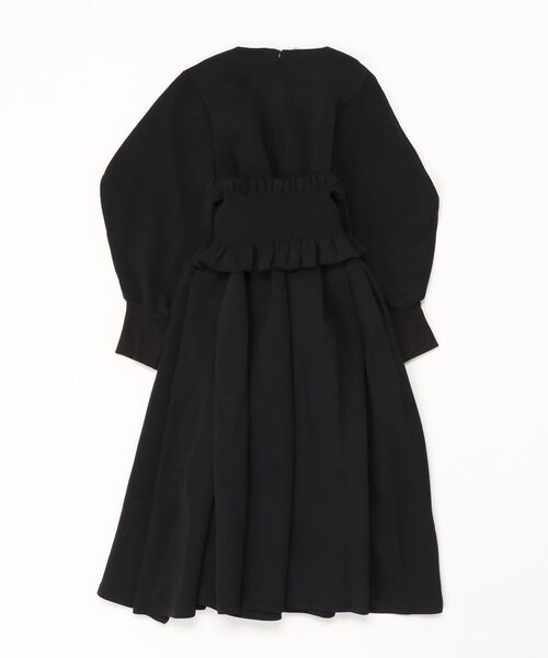 「CAROLINA GLASER」 長袖ワンピース MEDIUM チャコールグレー レディース_画像2