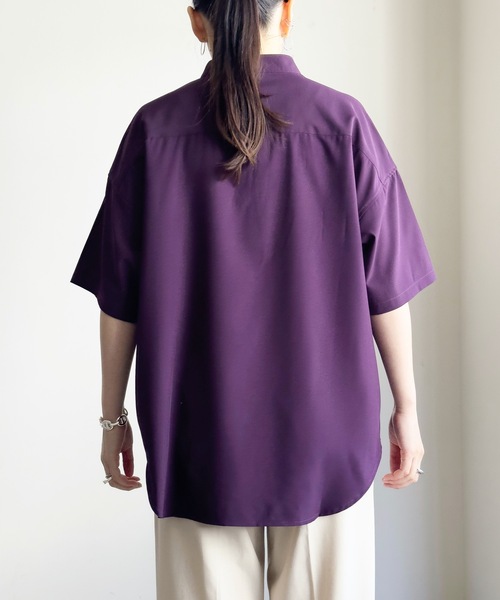 「COMMON WARE」 「HALHAM」半袖シャツ M ホワイト レディース_画像5
