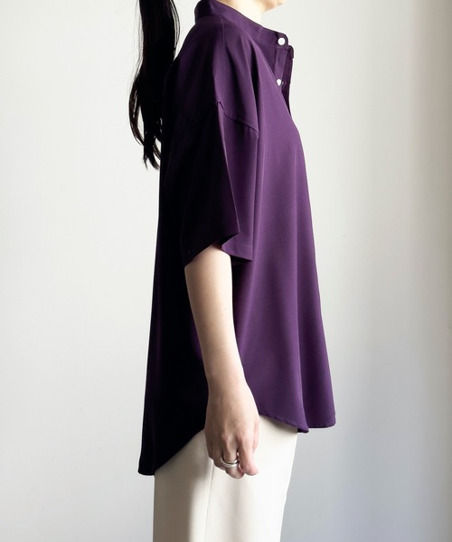 「COMMON WARE」 「HALHAM」半袖シャツ M ホワイト レディース_画像6