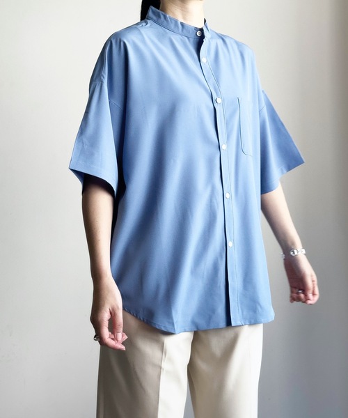 「COMMON WARE」 「HALHAM」半袖シャツ M ホワイト レディース_画像9