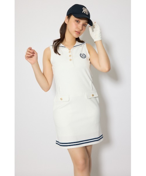 rienda suelta ストライプ ゴルフワンピース ゴルフウェア RIENDA GOLF（リエンダ ゴルフ） ワンピース 一部店舗・WEB限定