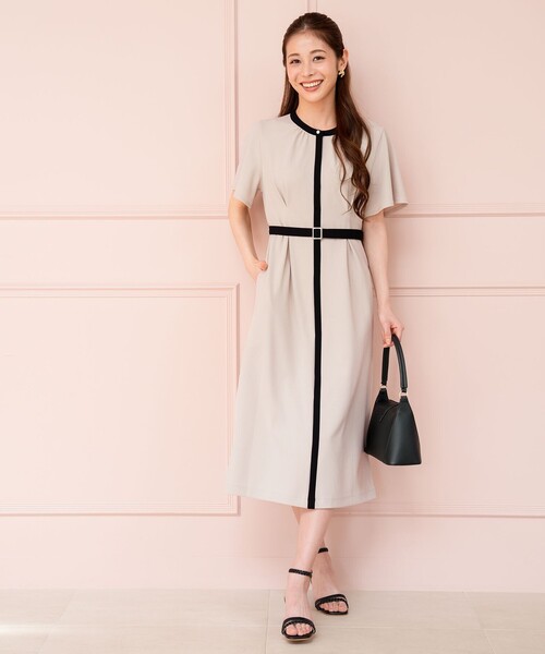 ANY SIS（エニィスィス） ワンピース 半袖 2WAY バイカラー ワンピース