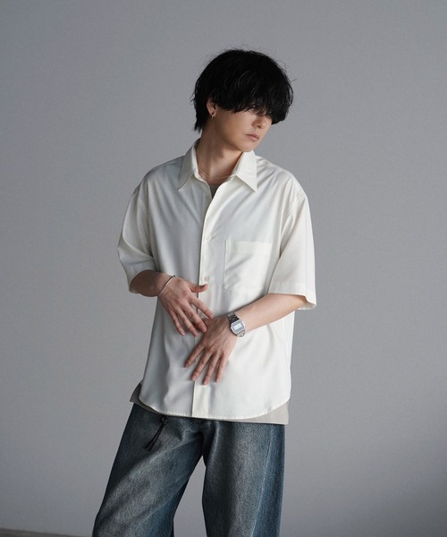 「WYM LIDNM」 半袖シャツ X-LARGE サックスブルー メンズ_画像7