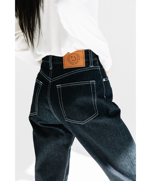 「WCJ」 デニムパンツ 26inch ネイビー レディース_画像3