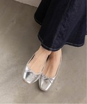「RANDA」 フラットパンプス 22 シルバ...の詳細画像3
