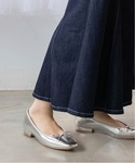 「RANDA」 フラットパンプス 22 シルバ...の詳細画像5