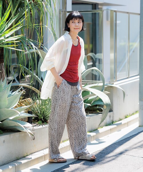 「FREAK'S STORE」 イージーパンツ SMALL キャメル レディース_画像2