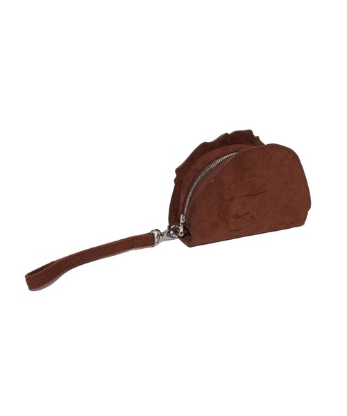 A BATHING APE（アベイシングエイプ） ポーチ APE HEAD SUEDE EMBOSSED