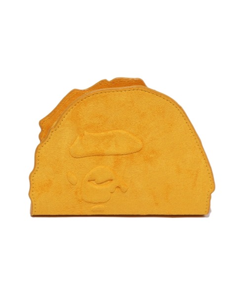 A BATHING APE（アベイシングエイプ） ポーチ APE HEAD SUEDE EMBOSSED