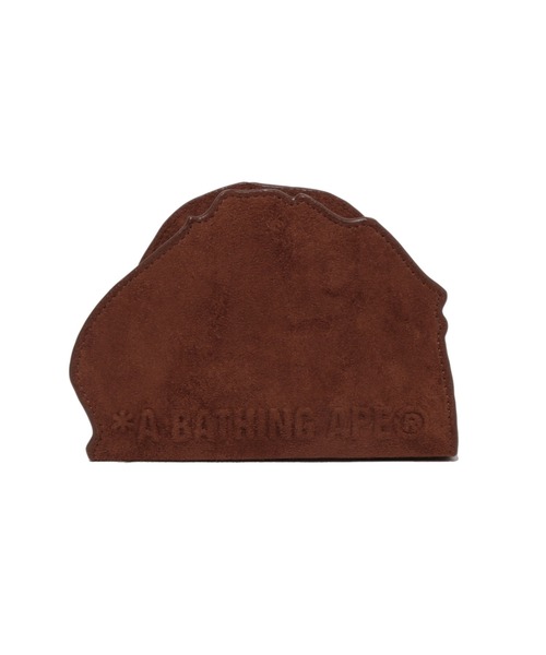 A BATHING APE（アベイシングエイプ） ポーチ APE HEAD SUEDE EMBOSSED