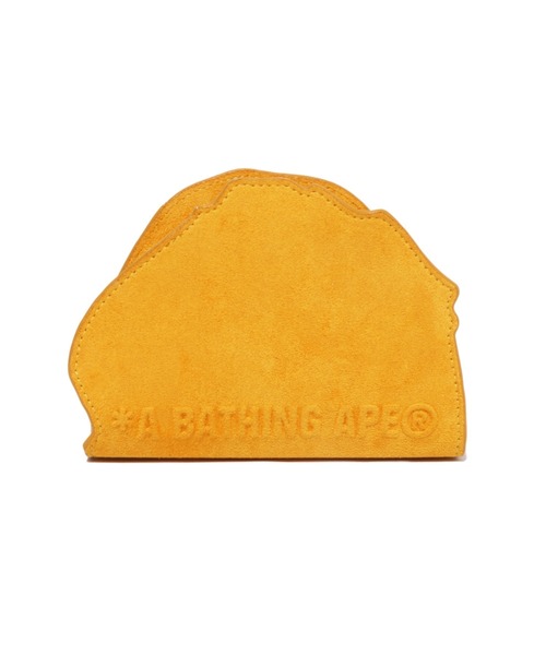 A BATHING APE（アベイシングエイプ） ポーチ APE HEAD SUEDE EMBOSSED