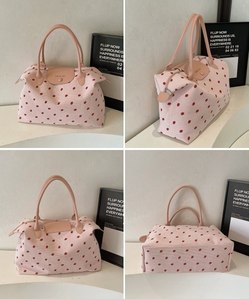 miniministore（ミニミニストア） ボストンバッグ いちご柄ボストン
