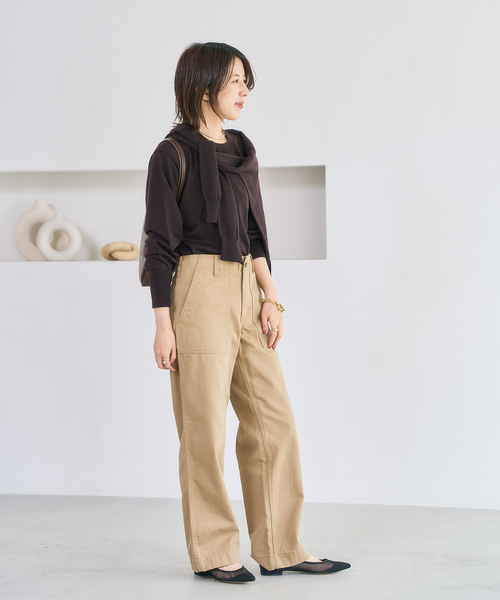 「LE TALON」 フラットパンプス 23cm オートミール レディース_画像9