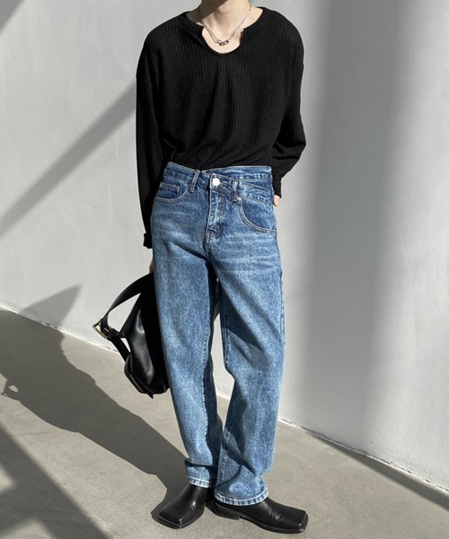 「NOWLE」 長袖Tシャツ X-LARGE グレー メンズ_画像2