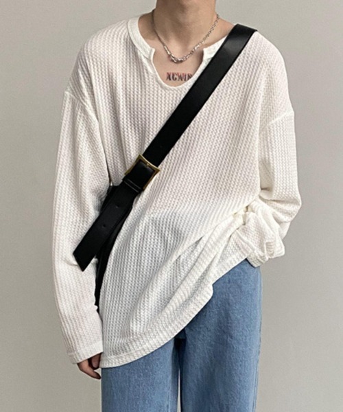 「NOWLE」 長袖Tシャツ X-LARGE グレー メンズ_画像3