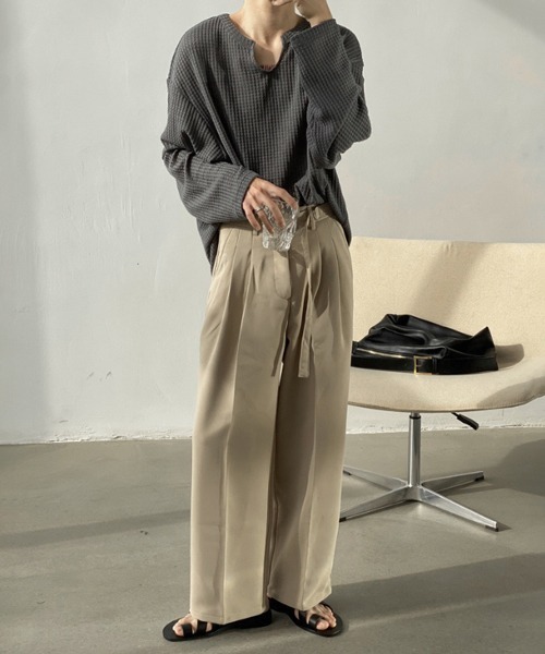 「NOWLE」 長袖Tシャツ X-LARGE グレー メンズ_画像4