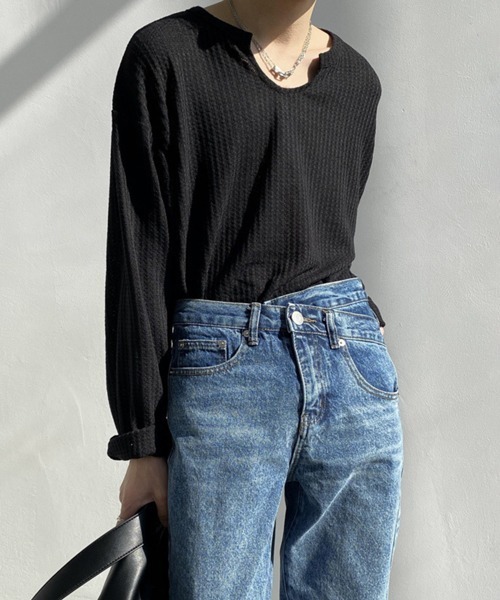 「NOWLE」 長袖Tシャツ X-LARGE グレー メンズ_画像7