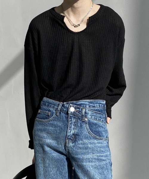「NOWLE」 長袖Tシャツ X-LARGE グレー メンズ_画像8