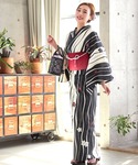浴衣 浴衣セット レディース モノトーン×桜 ...の詳細画像2