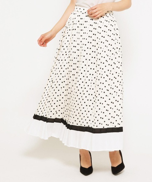 スカート ドット配色プリーツスカート 美人百花4月号掲載 Zozotown Paypayモール店 通販 Paypayモール