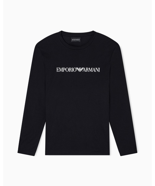 【国内即発】EMPORIO ARMANI ピマジャージー ロゴTシャツ エンポリオ アルマーニ】Tシャツ ピマジャージー製 ロゴ（T