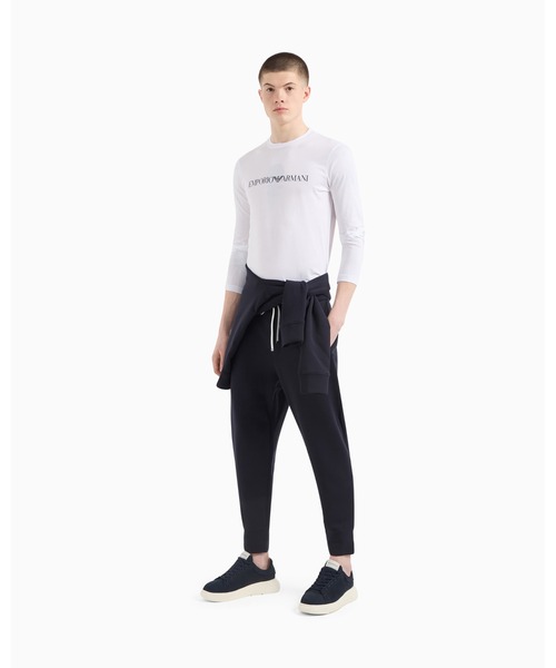 【新品未使用】エンポリオアルマーニ  総ビーズトップス　フード付き EA7 EMPORIO ARMANI エアセッテ エンポリオアルマーニ ライト