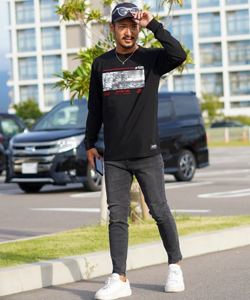 長袖Tシャツ ブラック　ロンT 早い者勝ち‼️ アダムスジャグラー adamsJUGGLER tシャツ スローアップロングティー メンズ