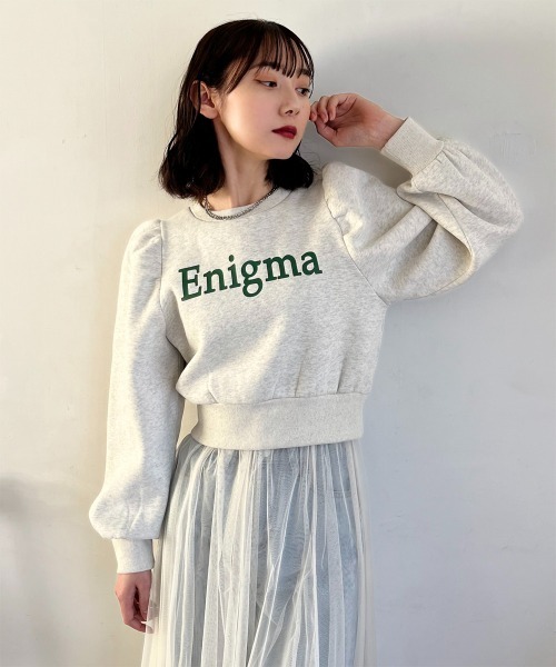 【Cam  】PATOU ショート丈トップス スウェット トレーナー ショート丈裏毛プルオーバー トレーナー レディース トップス・メール