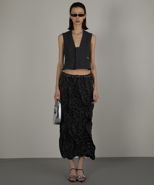ワイスリー W wire skirt ミディアム スカート JV6782BLACK Y-3 'W Wire Skirt' Midi Skirt
