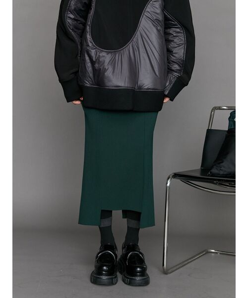 UN3D.（アンスリード） スカート RIB KT TIGHT SK / リブニットタイト