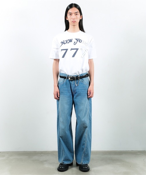 JieDa（ジエダ） ワイドパンツ ジーンズ USED 3D WORK DENIM (NEW WASH