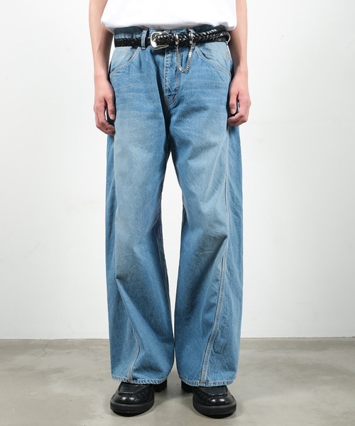 JieDa（ジエダ） ワイドパンツ ジーンズ USED 3D WORK DENIM (NEW WASH