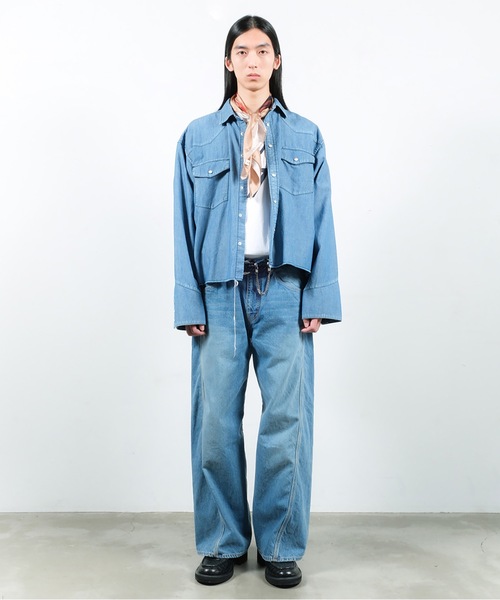 JieDa（ジエダ） ワイドパンツ ジーンズ USED 3D WORK DENIM (NEW WASH