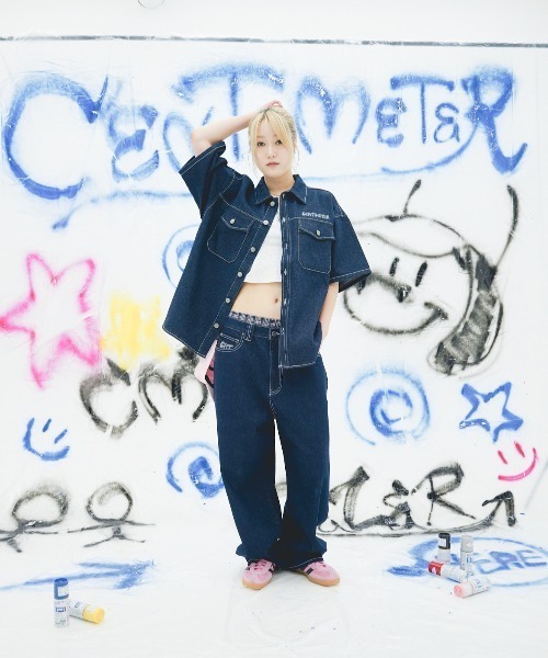 centimeter（センチメーター） シャツ Rigid CMT ruler denim shirt