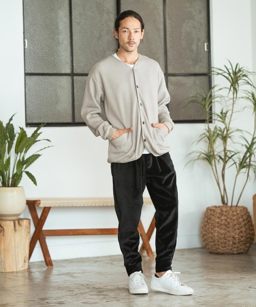CAMBIO パンツ mp12680- Ribbed Hem Two Tuck Pants リブ