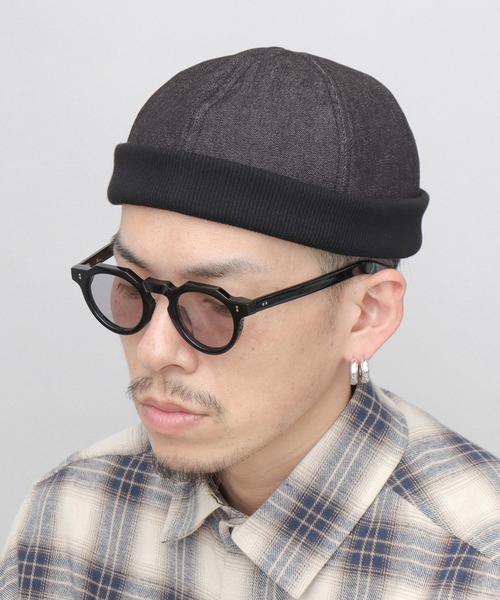 セレブ キャップ 帽子 リブ切替 フィッシャーマン ロールキャップ
