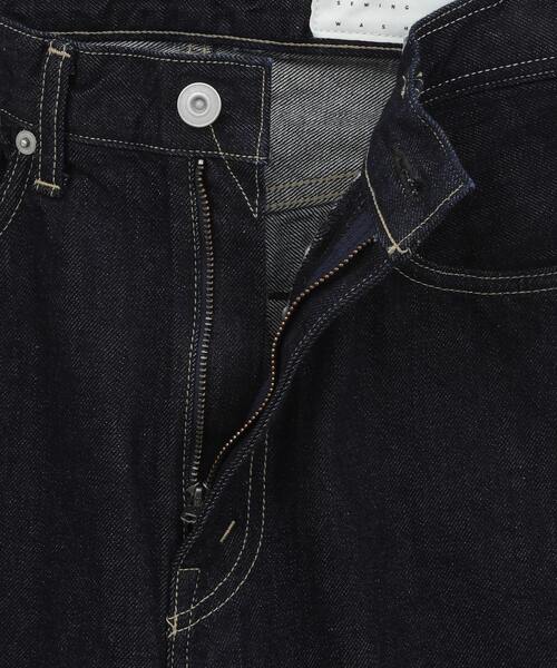 デニム・ジーパン [ODOR] Cris studded pants : Black デニム ウォッシュ加工 ワイドパンツ ユニセックス ブラック