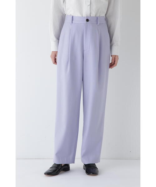 【HUMANWOMAN】テーパードパンツ human woman パンツ ウールフラノワイドテーパードパンツ