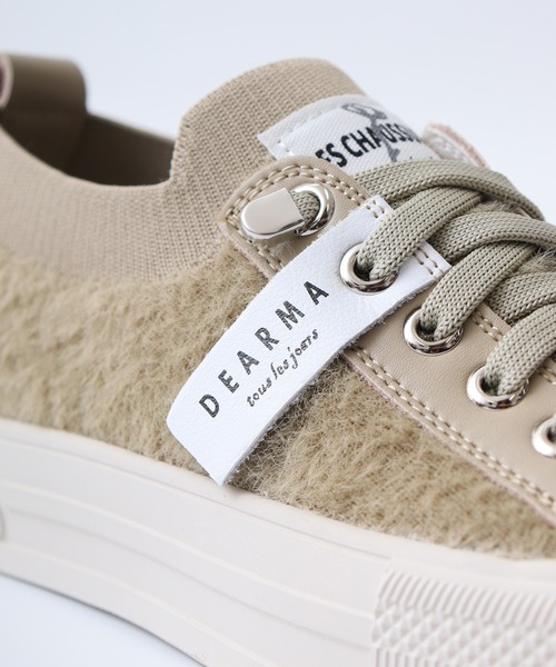 スニーカー DEARMA シャギーローカットスニーカー レディース 