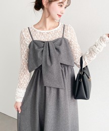 moment+ ワンピース 夏 ビッグリボンキャミワンピース : ZOZOTOWN
