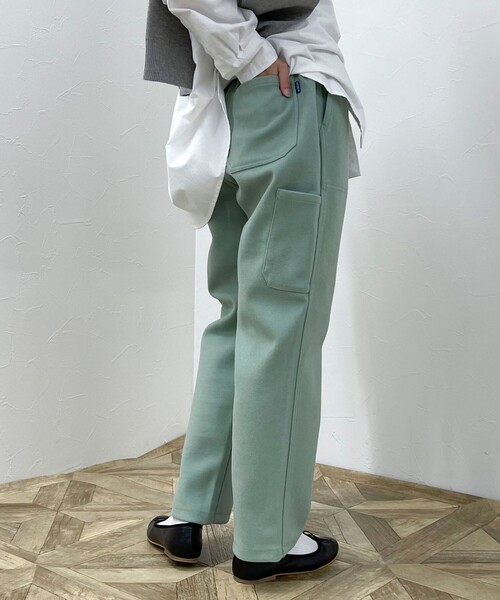 497 PGG ユニセックス 定価30,800円 イージーパンツ カーキ L カーゴパンツ ユニセックス 672－14 ミルスグリーン （6L・7L