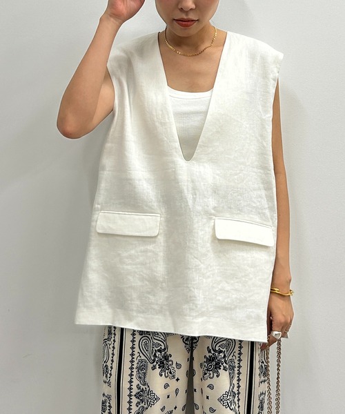 Loungedress 「LOUNGEDRESS」 ノースリーブブラウス FREE