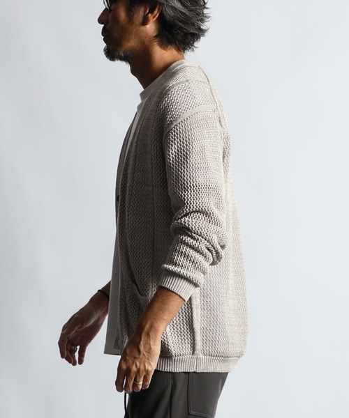 The DUFFER of ST.GEORGE カーディガン MESH KNIT CARDIGAN