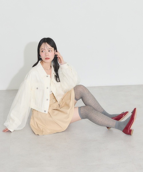 予約］チュールレイヤードデニムジャケット – AIJAN