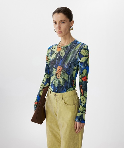tシャツ Abstract Floral Second-Skin Top / フローラルセカンドスキントップス レディース